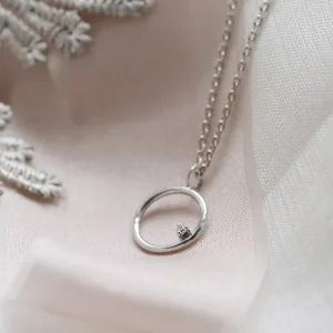 Gold karma necklace with diamond VAJRASANA Thumbnail