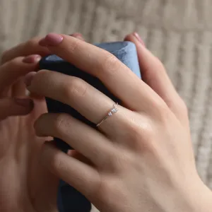 Minimalistický cluster prsten s diamanty MUADNAIT Thumbnail