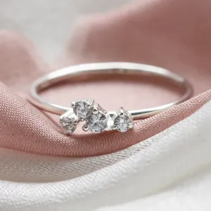 Minimalistický cluster prsten s diamanty MUADNAIT Thumbnail