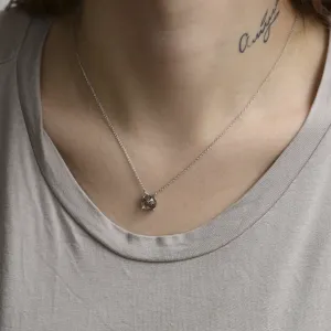 Zlatý náhrdelník s kulatým rutilovým křišťálem MACHA Thumbnail