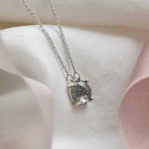 Zlatý náhrdelník s kulatým rutilovým křišťálem MACHA Thumbnail