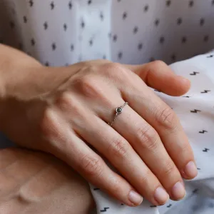 Zlatý řetízkový prsten se salt and pepper diamantem DAITHI Thumbnail