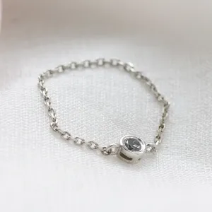 Zlatý řetízkový prsten se salt and pepper diamantem DAITHI Thumbnail