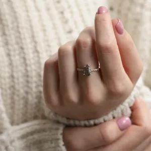 Zlatý vintage prsten se salt and pepper diamantem FERGAL Thumbnail