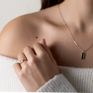 Zlatý přívěsek se salt and pepper diamanty a klasickým diamantem EVERLY Thumbnail