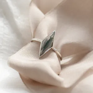 Prsten s kite mechovým achátem FINOLA Thumbnail