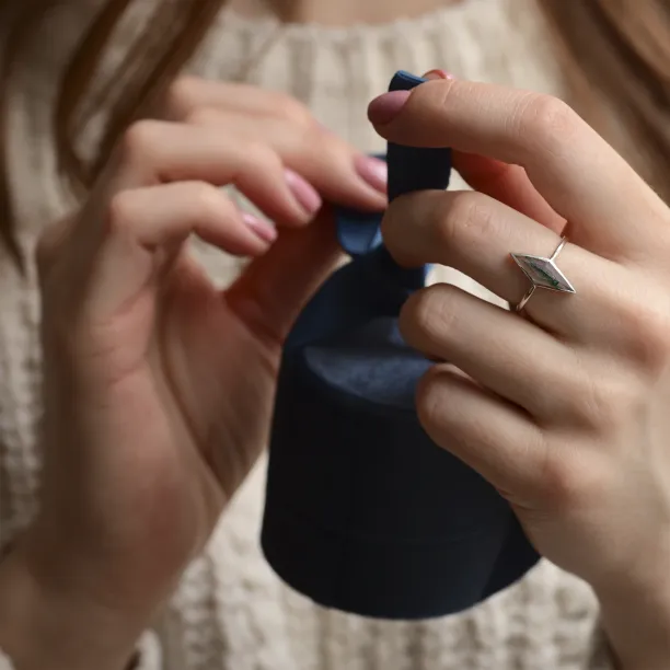 Prsten s kite mechovým achátem FINOLA Image