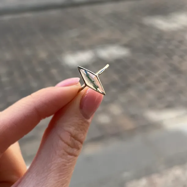 Prsten s kite mechovým achátem FINOLA Image