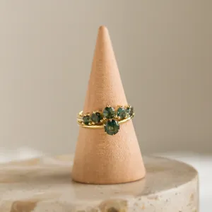 Eternity gold ring with moss agates OISIN Thumbnail