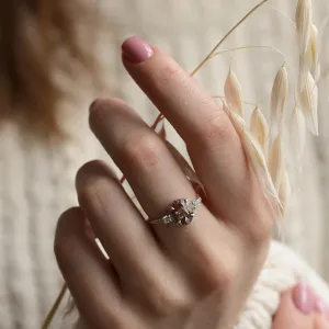 Zlatý vintage prsten se salt and pepper diamanty EITHNE Thumbnail