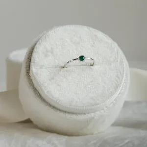 Emerald stackable fine ring CARAGH Thumbnail