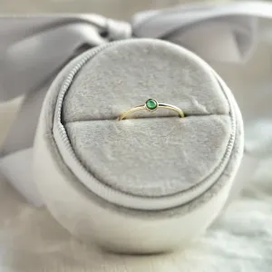 Emerald stackable fine ring CARAGH Thumbnail