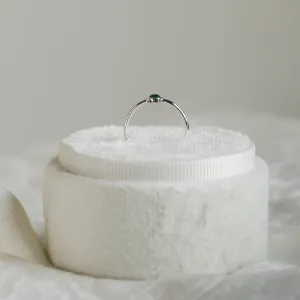 Emerald stackable fine ring CARAGH Thumbnail