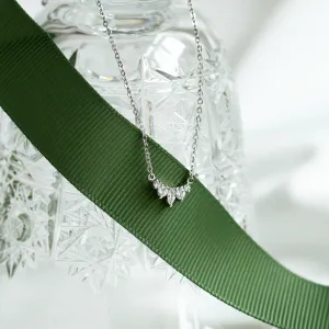 Gold cluster necklace with moissanites JESSIE Thumbnail