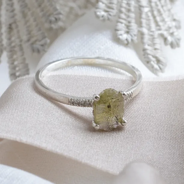 Zlatý zásnubní prsten se salt and pepper diamantem a postranními diamanty AILBHE Image