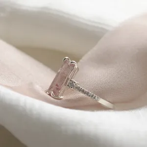 Zlatý prsten s jahodovým křišťálem a diamanty SWEETIE Thumbnail