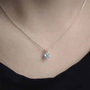 Zlatý minimalistický přívěsek s akvamarínem SINEAD Thumbnail