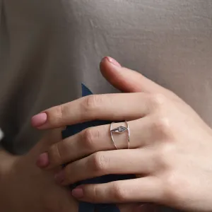 Dvojitý prsten ze zlata se salt´n´pepper diamantem GRAINNE Thumbnail