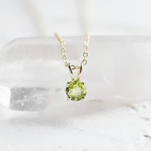 Gold peridot pendant LAOISE