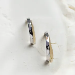 Unusual hammered wedding bands VIOLA Thumbnail