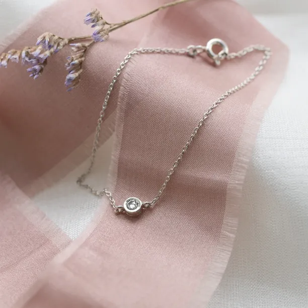 Zlatý náramek se salt and pepper diamantem XSANA Image