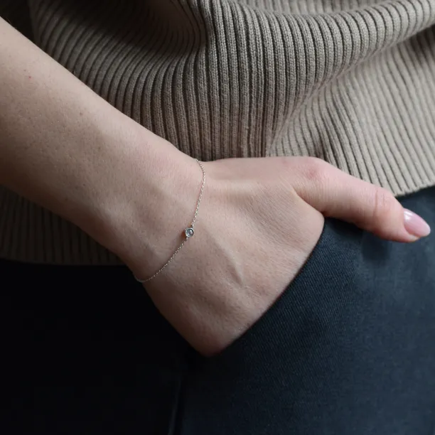 Zlatý náramek se salt and pepper diamantem XSANA Image