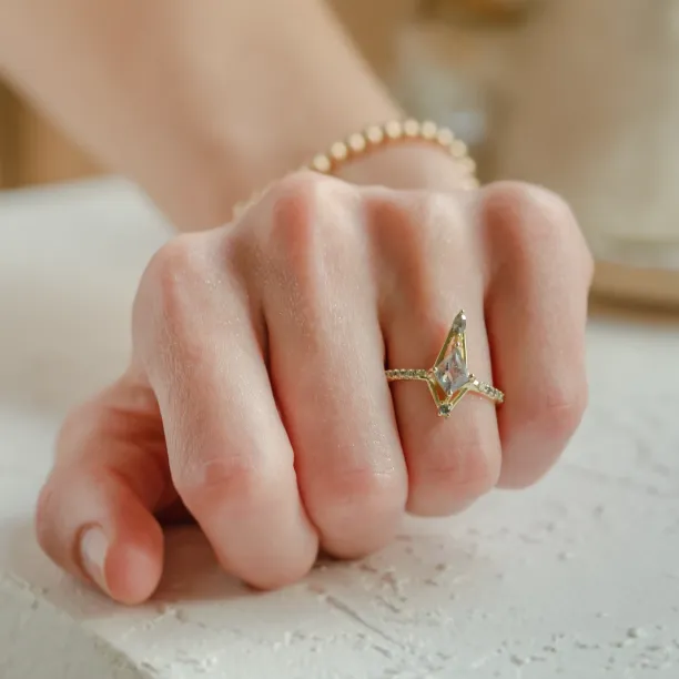 Extravagantní prsten se salt and pepper diamanty SANIA Image