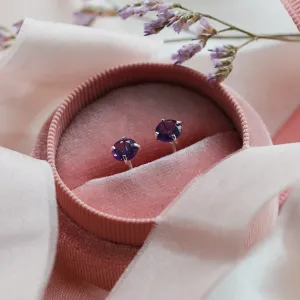 Zlaté náušnice s ametysty FELI Thumbnail