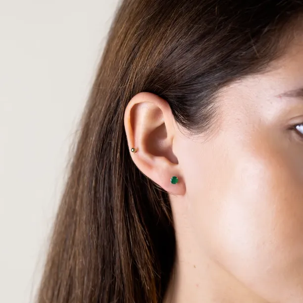 Zlaté náušnice se smaragdy FELI Image