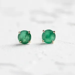 Gold earrings with emeralds FELI