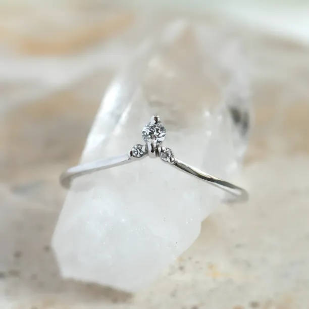 Jemný zlatý prsten s diamanty JANIZ Image