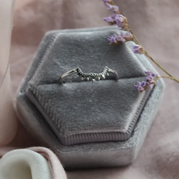 Vykrojený zlatý prsten se salt and pepper diamanty ROXYS Image