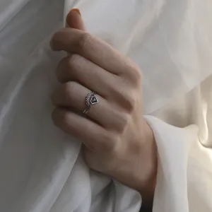 Vykrojený zlatý prsten se salt and pepper diamanty ROXYS Thumbnail