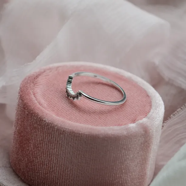 Vykrojený zlatý prsten se salt and pepper diamanty ROXYS Image