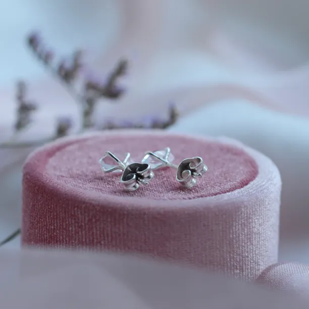 Zlaté náušnice s bílými topazy FELI Image