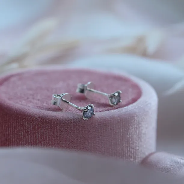 Zlaté náušnice se salt and pepper diamanty FELI Image