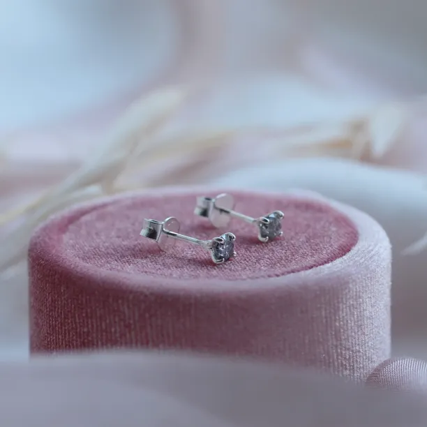 Zlaté náušnice se salt and pepper diamanty FELI Image