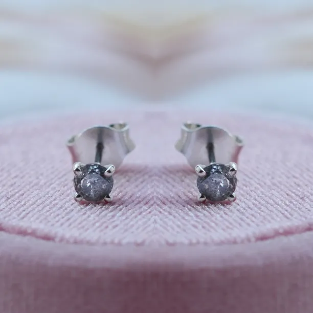 Zlaté náušnice se salt and pepper diamanty FELI Image