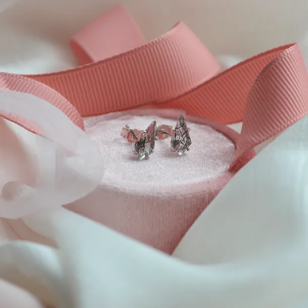 Zlaté náušnice s rutil quartzy FELI Image