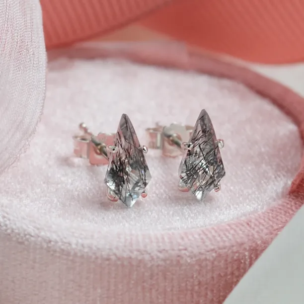 Zlaté náušnice s rutil quartzy FELI Image