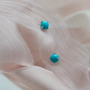 Zlaté náušnice s tyrkysy FELI Thumbnail