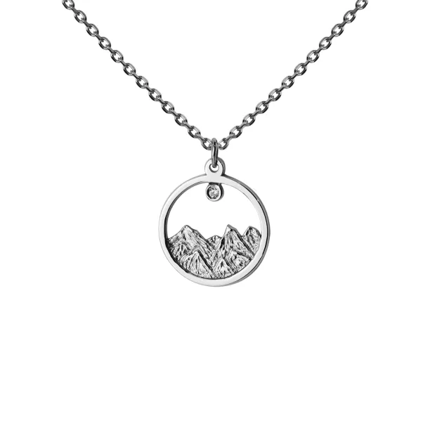 Silver pendant with a diamond EVEREST Image