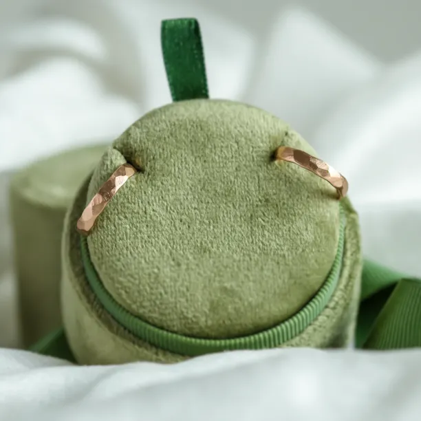 Zlaté kruhové náušnice s nerovnoměrným tvarem BREE Image