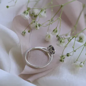 Zlatý prsten s oválným salt and pepper diamantem OLLY Thumbnail