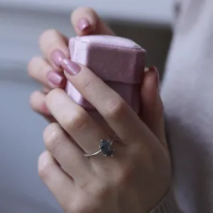 Zlatý prsten s mechovým achátem ve tvaru šestihranu KLERA Thumbnail