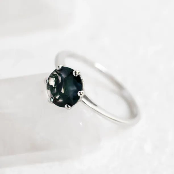 Prsten s mechovým achátem OLLY Image