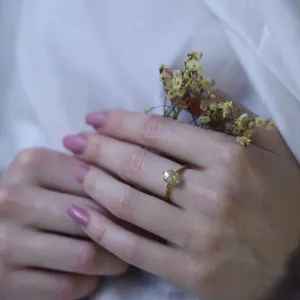 Prsten se salt and pepper diamantem ze zlata OLLY Thumbnail