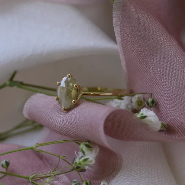 Prsten se salt and pepper diamantem ze zlata OLLY Image