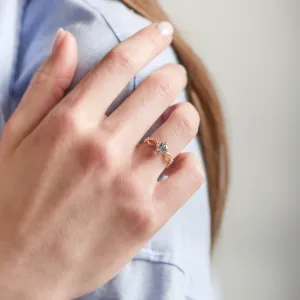 Zlatý prsten s akvamarínem a diamanty QUEEN Thumbnail