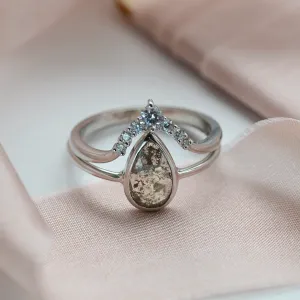 Set rings with diamonds ERIN